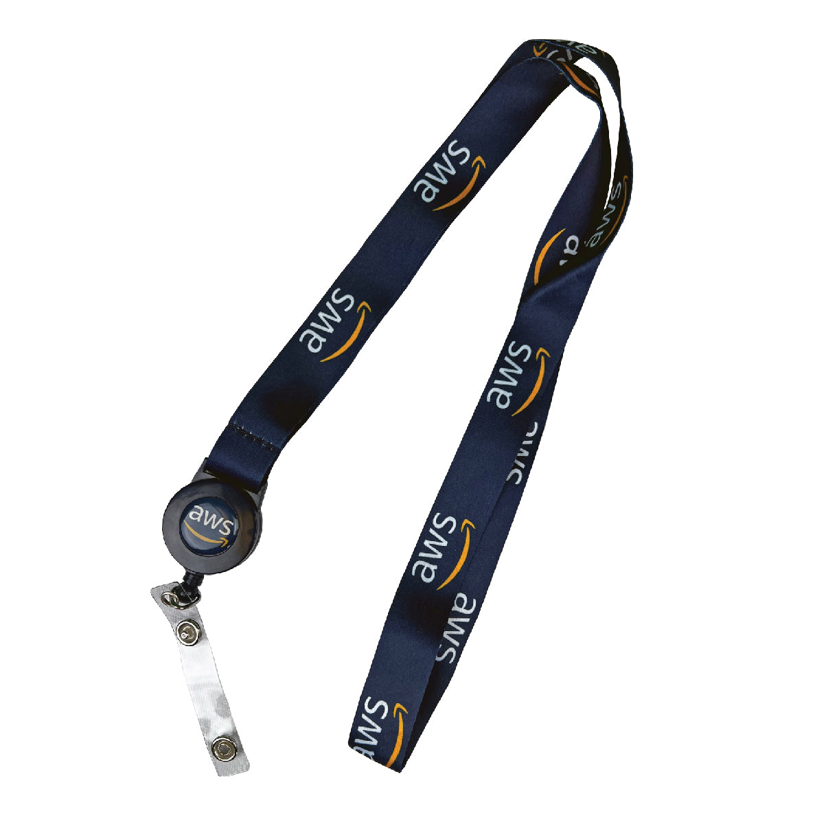 Navy Lanyard with Retractable Reel Intelligence Community AWSEFC