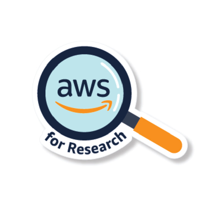 3" x 3" Die Cut Sticker Research BW (Pack Of 25) AWSEFC